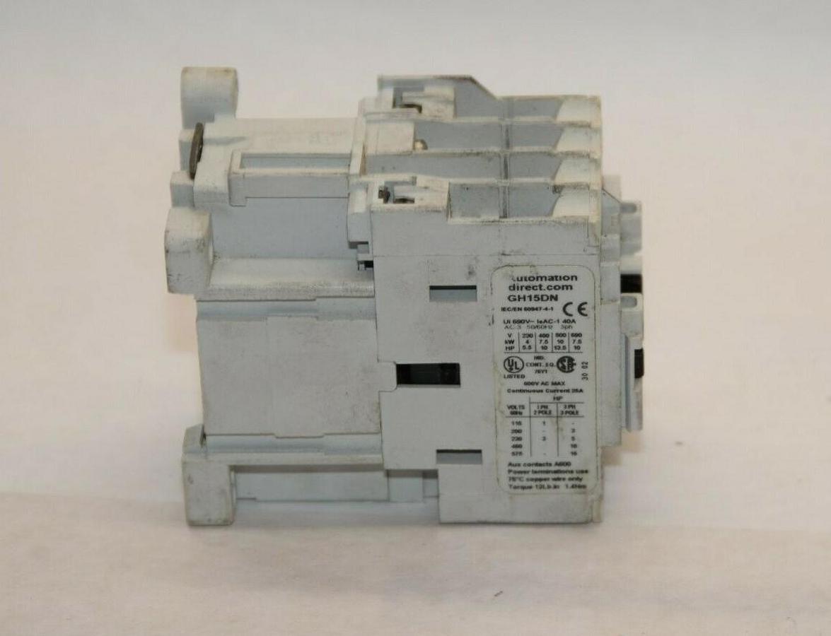 Used AUTOMATION DIRECT GH15DN 40A 110/120V 50/60Hz Coil Contactor