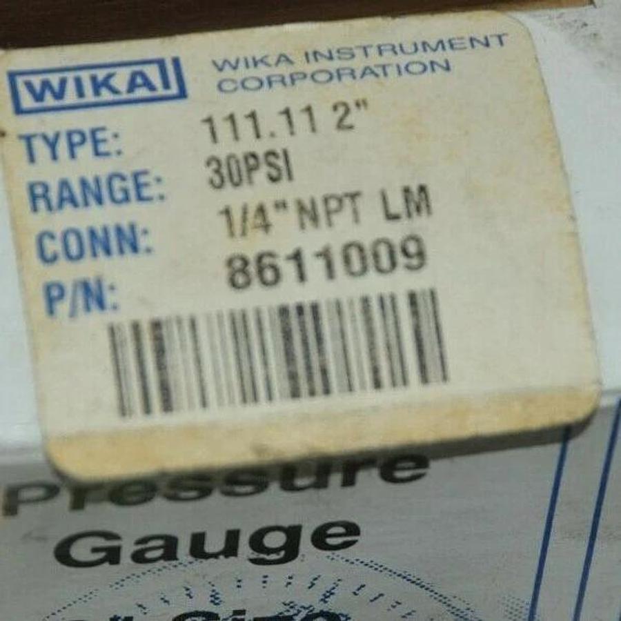 (NEW) WIKA 111.11 2" 30psi 1/4" NPT Pressure Gauge