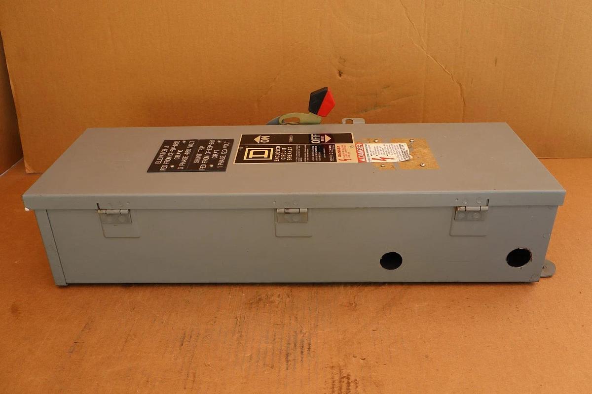 Used Square D Enclosed Circuit Breaker KA225AWK w/ Breaker KHL361251021 125A 125 Amp