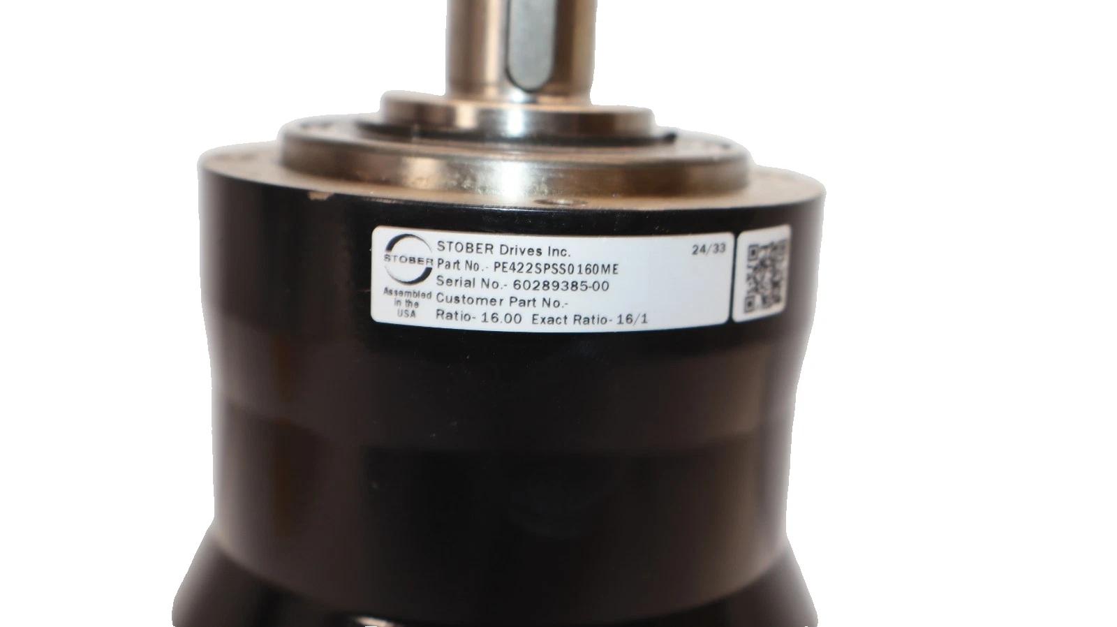 Stober Drives PE422SPSS0160ME 16:1 Ratio 3/4" bore 7/8" Shaft Gear Reducer (New)