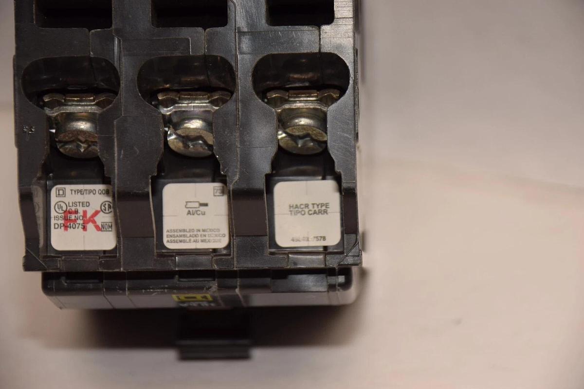 Square D Breaker DP-4075 HACR QOB 30A 30 Amp 3 Pole 3P 240v (New - old stock)