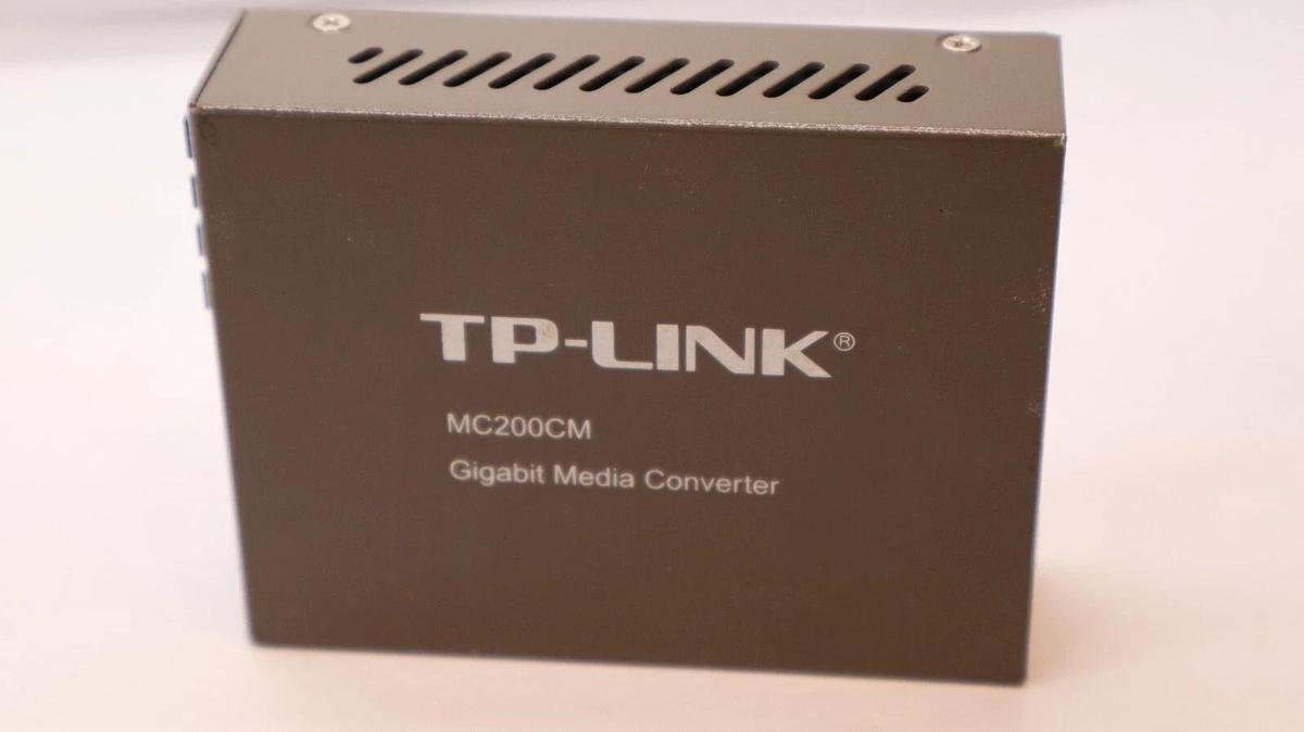 Used TP-LINK MC200CM Gigabit RJ45 to Gigabit Multi-Mode SC Fiber Media Converter