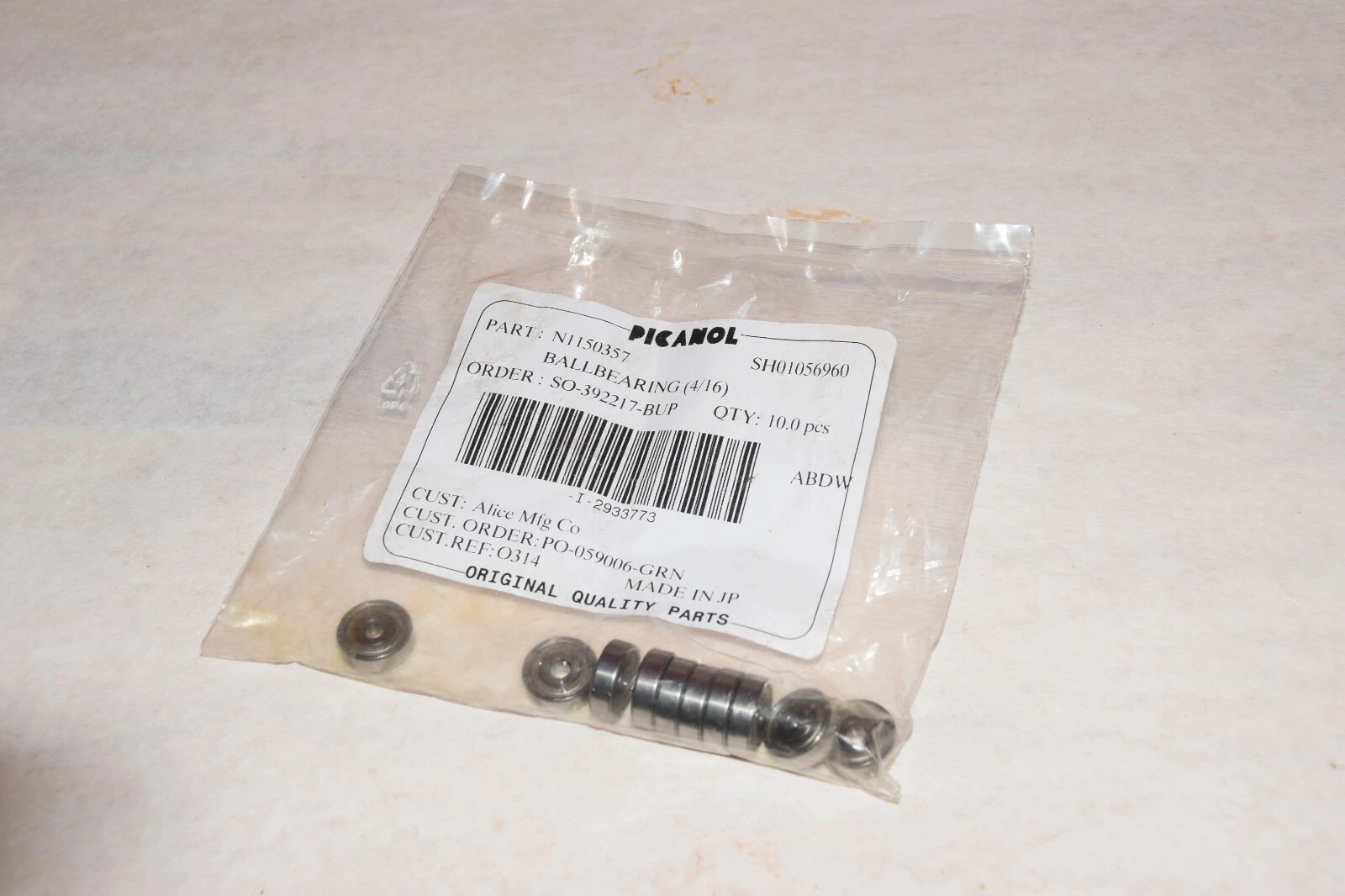 NEW (BAG OF 10) KOYO N1150357 4/16 634-SZ BALL BEARING