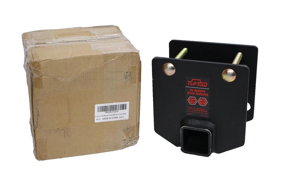 Top Tow 2" RV Bumper Hitch Receiver 63803 for 4" x 4" RV Bumper 3500lb 350lb NEW