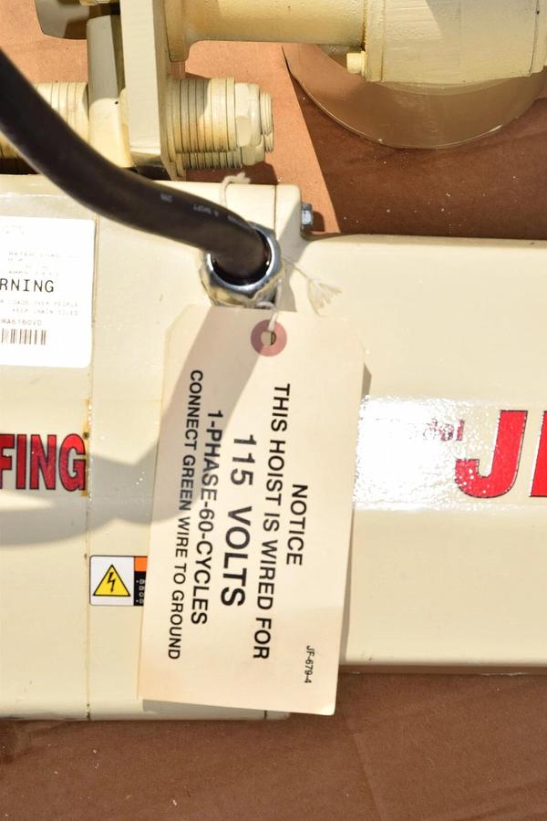 Coffing JLC 1 Ton Electric Hoist w/ Trolley JLCMT2016-1 JLC2016-15-1 115/230 NEW