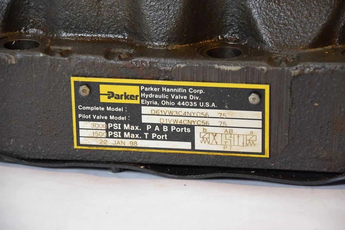 (NEW) PARKER D61VW3C4NYC56 75 With D1VW4CNYC56 75 Directional Control Valve