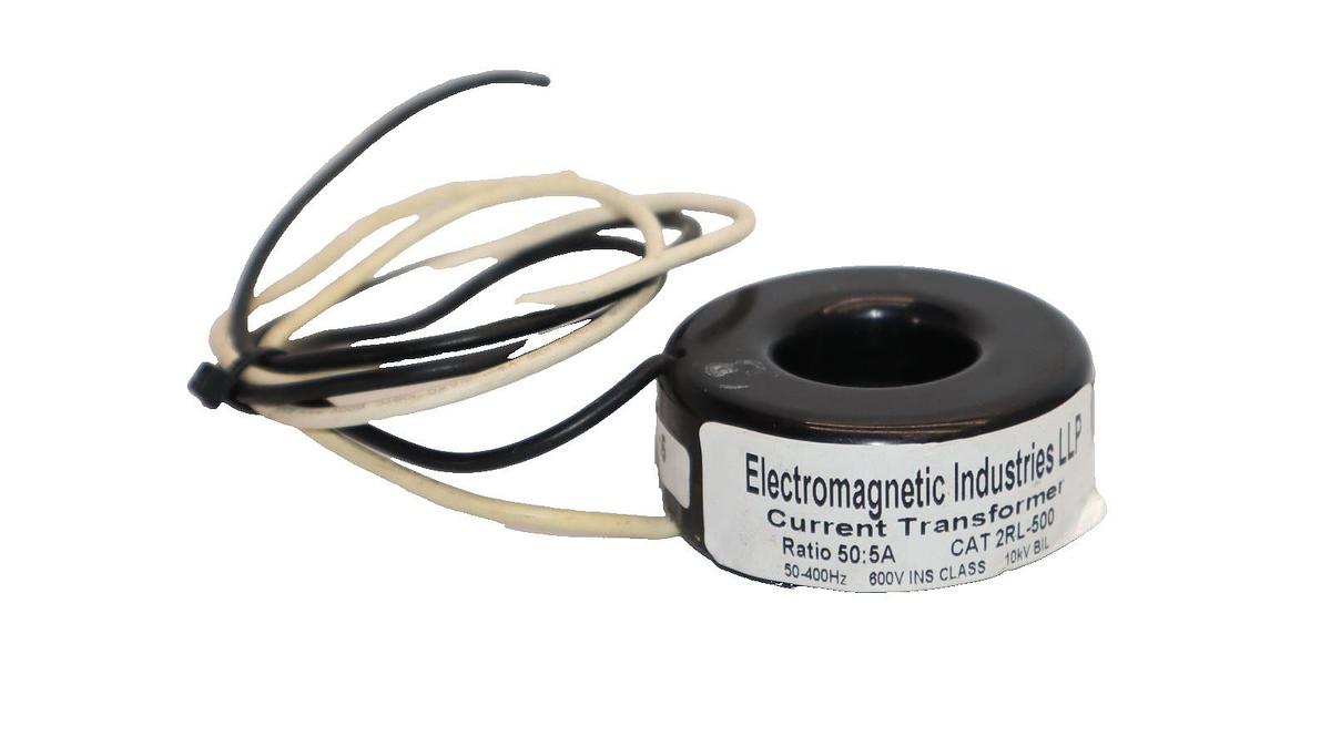 Used Electromagnetic Industries 2RL-500 2RL500 Ratio 50:5A Current Transformer