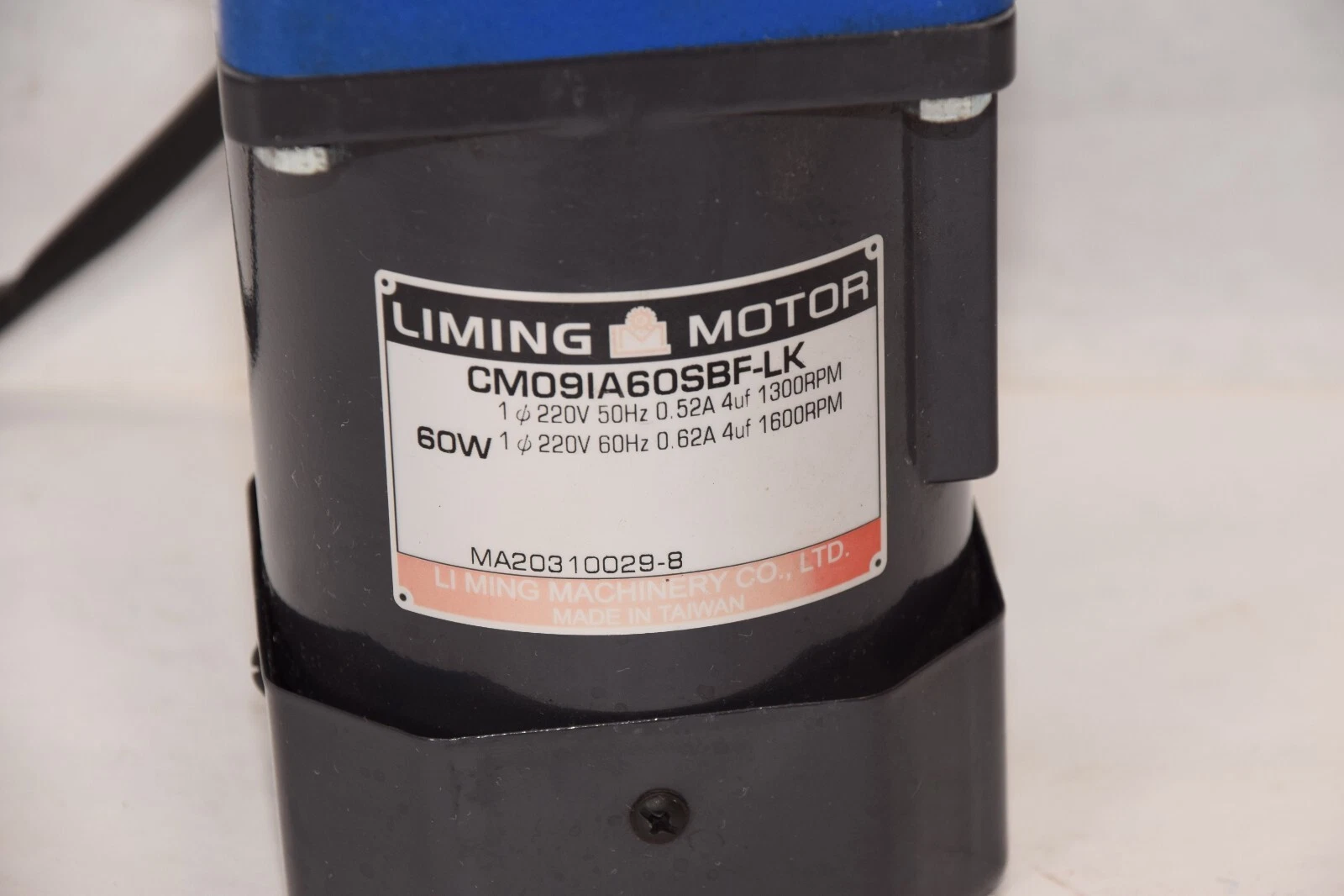Used LIMING MOTOR CM09IA60SBF-LK , CM09IA60SBFLK 60W Gear Motor