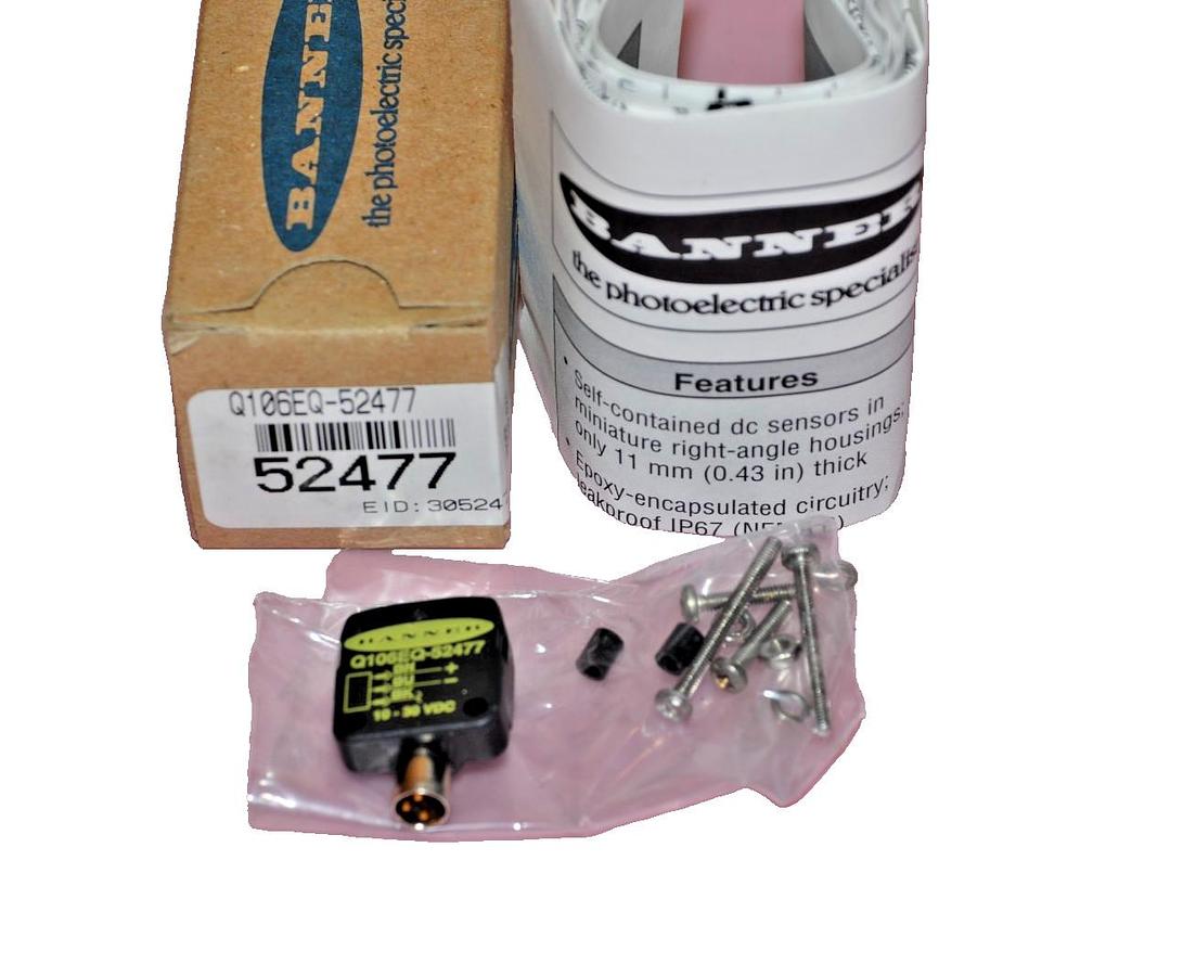 BANNER Q106EQ-52477 52477 Q10 Ser Miniature Self Contained DC Photo Sensor NEW