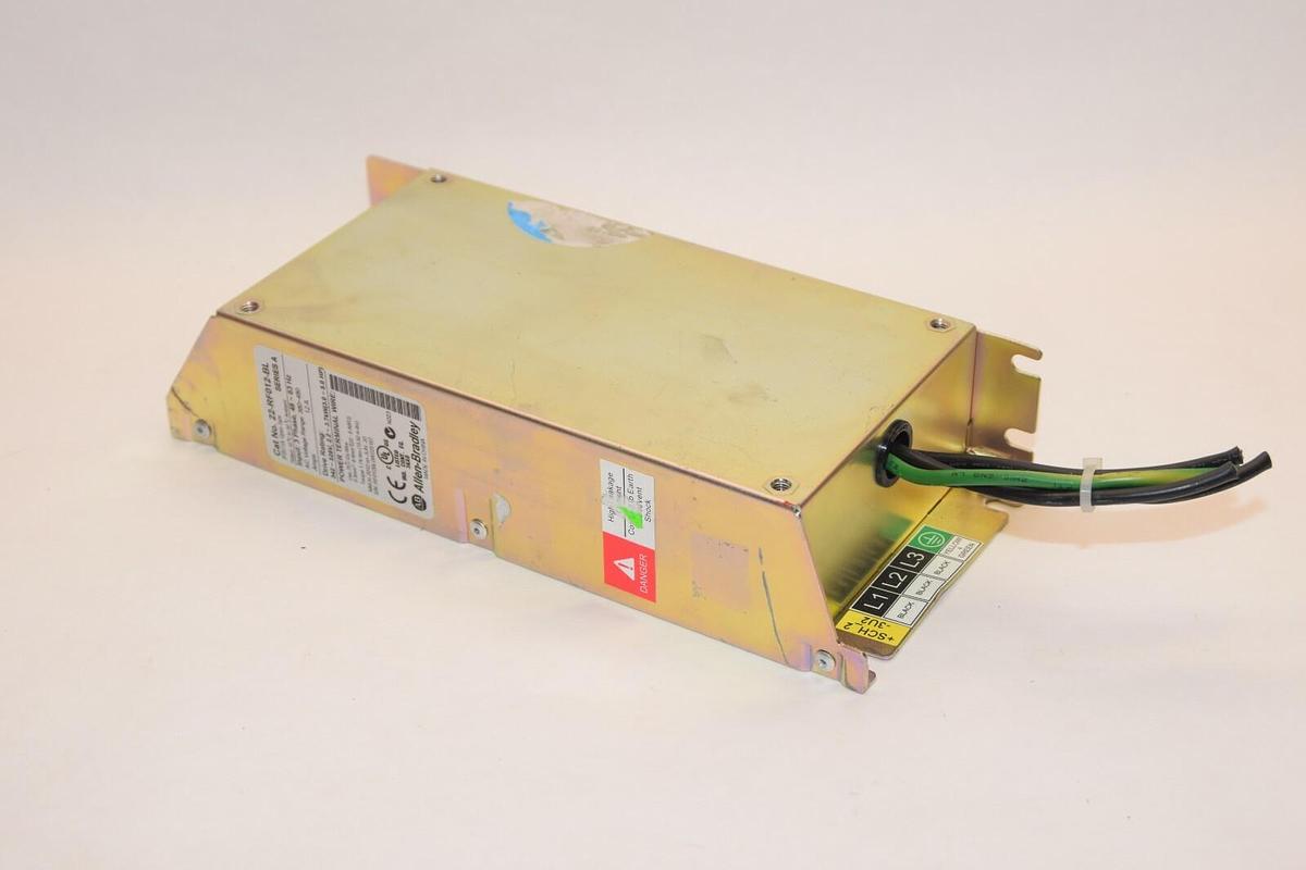 Used ALLEN BRADLEY 22-RF012-BL Series A 3PH 48-63Hz 12A 380/480Vac Line Filter