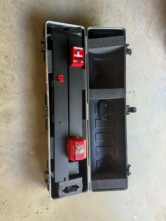 Used Bullex R.A.C.E. Station RACE001 Fire Training pull station, alarm phone w/ Case