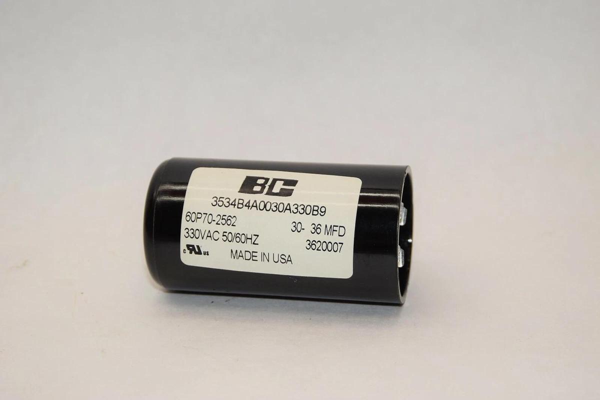 (NEW) BC 3534B4A0030A330B9 30-36MFD 330Vac 50/60Hz Capacitor