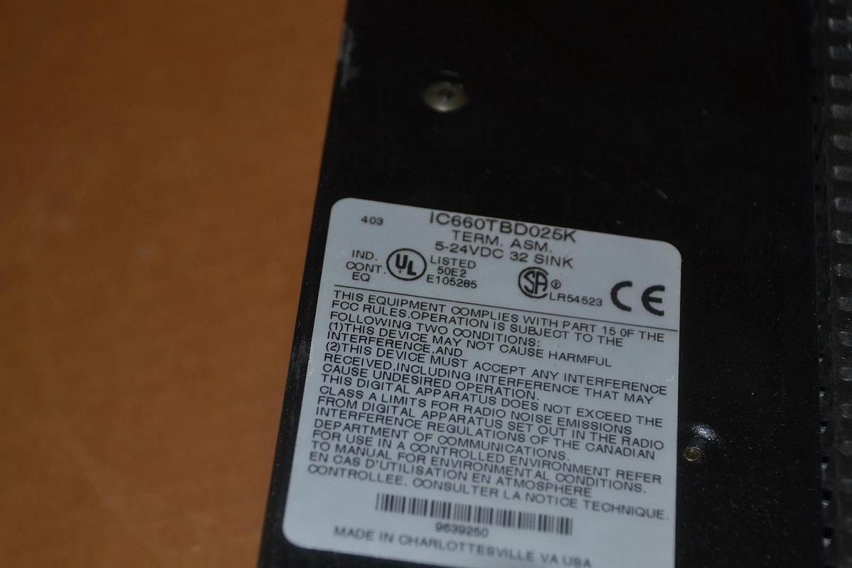 Used GE Fanuc Term Asm IC660TBD025K 5-24vdc 32 SRC