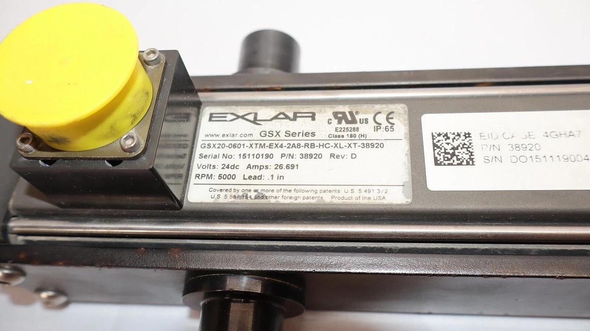Used EXLAR GSX20-0601-XTM-EX4-2A8-RB-HC-XL-XT-38920 , 38920 , GSX Series Actuator