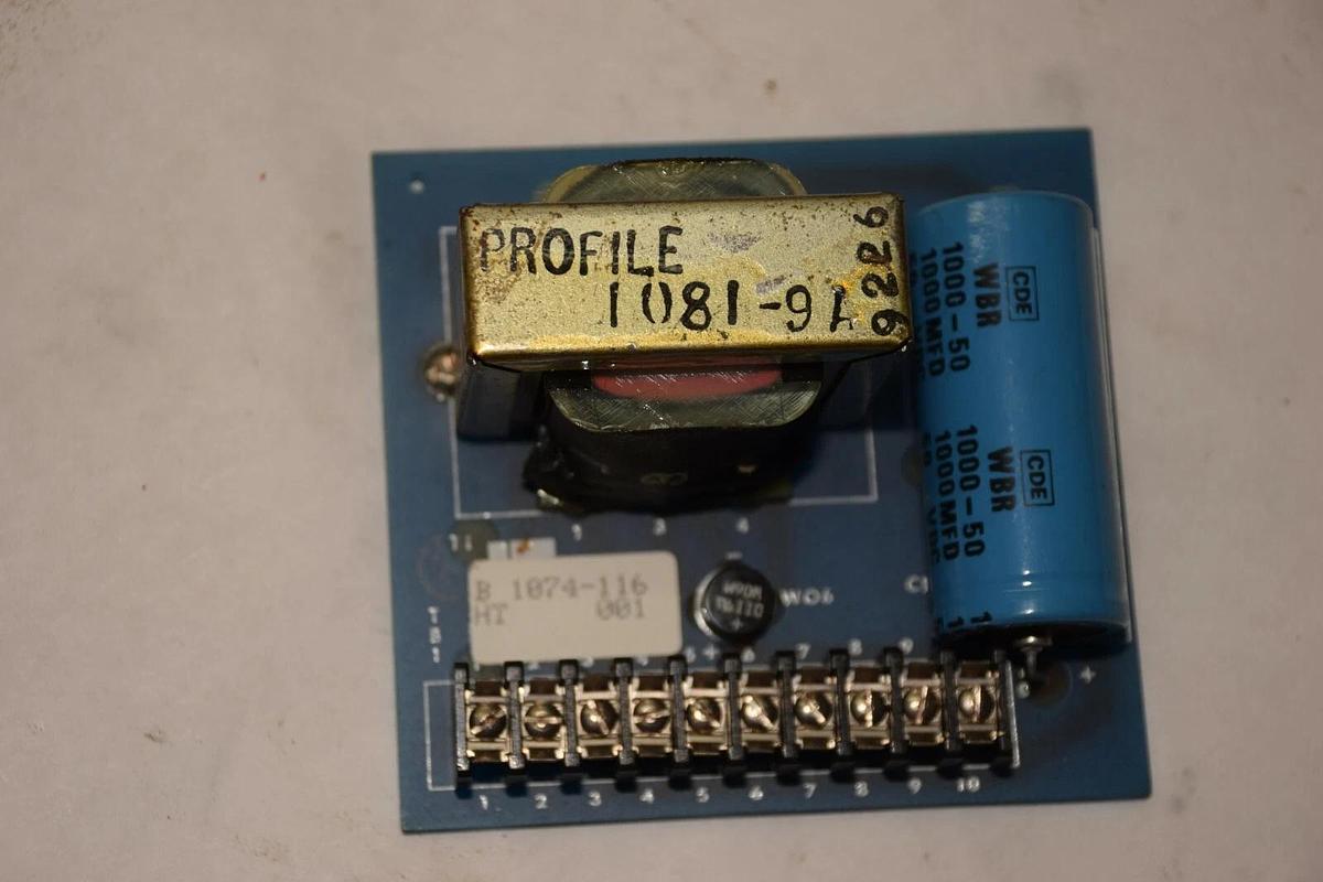 Used EMERSON 1074-116 B 1074-116 REV A POWER SUPPLY BOARD