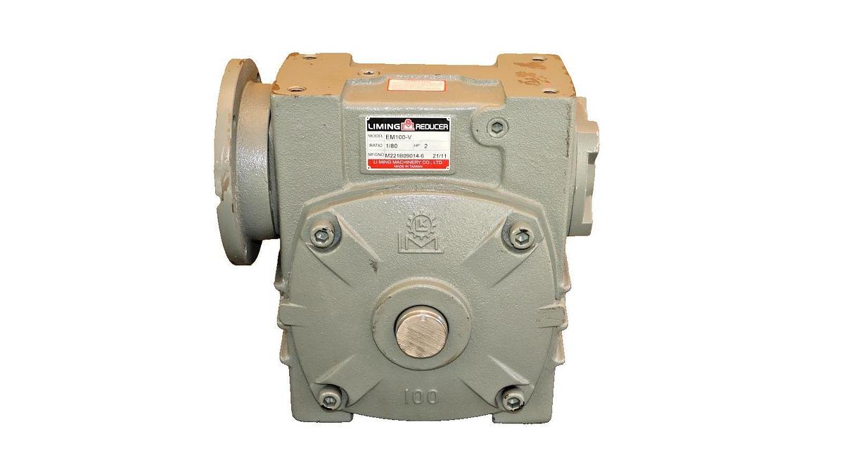 LIMING SPEED REDUCER Gear Box EM100-V 1/80 HP:2 M221B09014-6  21/11 (New)