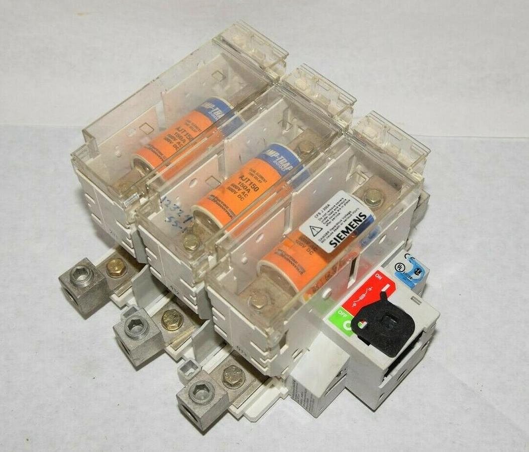 Used SIEMENS CFS364J 200A 50/60Hz 100HP Fusible Disconnect Switch