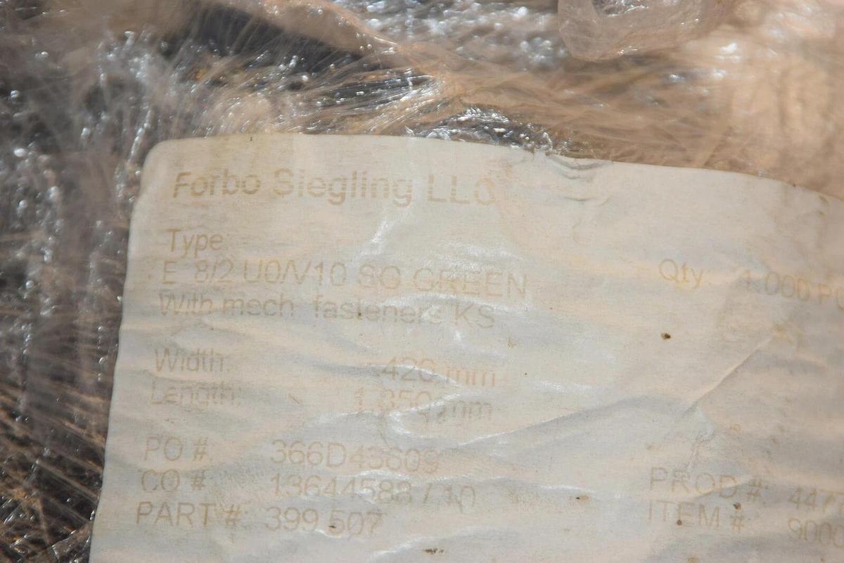 FORBO 8/2 U0/V10 Green 399507 420mm Wide 1850mm Long W/Mech Fasteners KS (NEW)