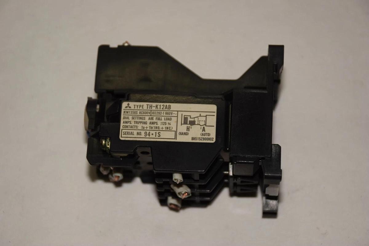 Used MITSUBISHI TH-K12AB THK12AB 94-1S JEM1356S 600VAC THERMAL OVERLOAD RELAY