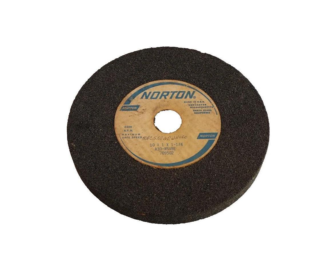 NORTON 709502 A30-M5VBE 10" OD 1" W 1-1/4" ID 10"x1"x1-1/4" Grinding Wheel NEW