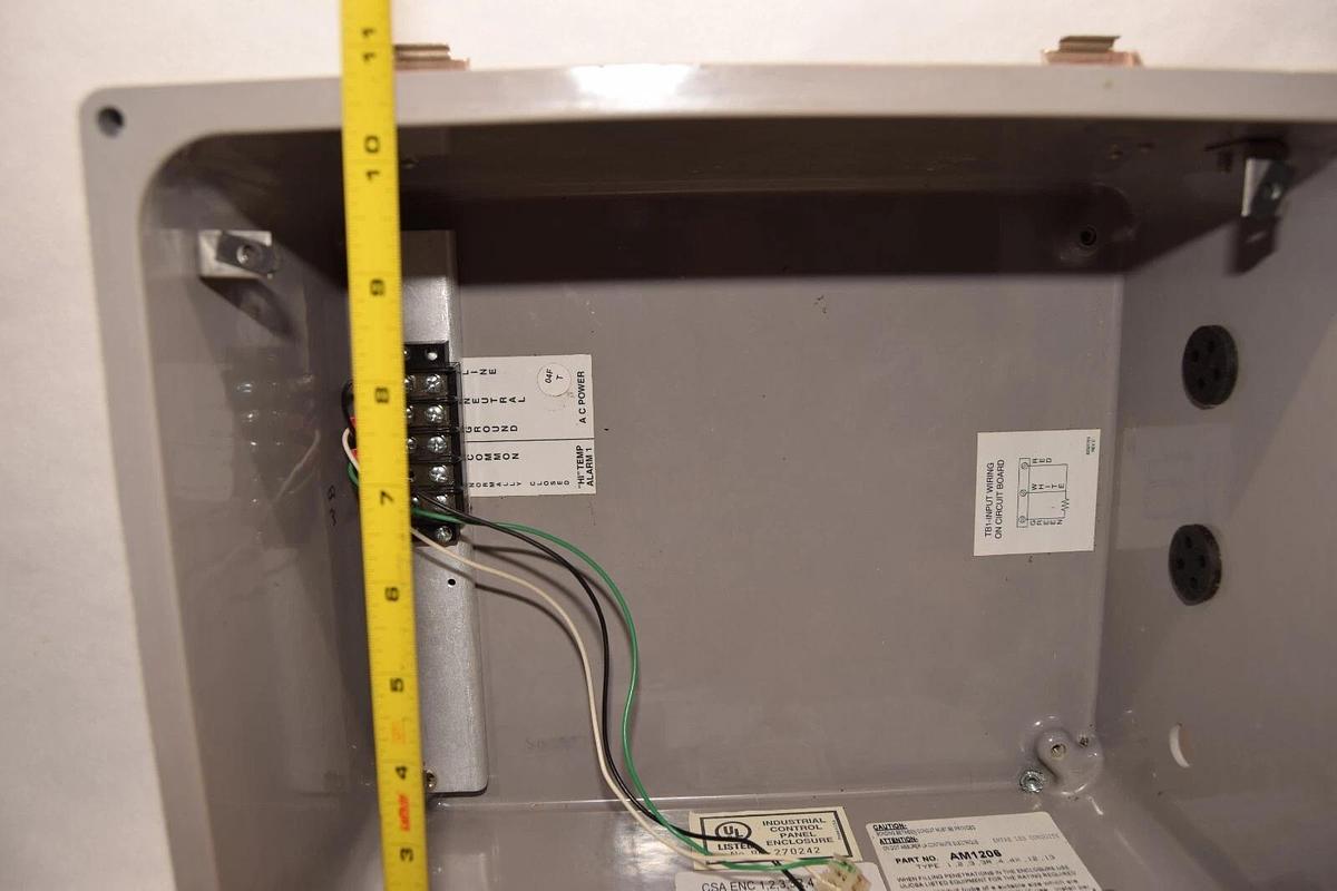 Used ANDERSON AM1206 AM1206SO19 12" x 10" x 6-3/4" OD Plastic PVC Control Enclosure