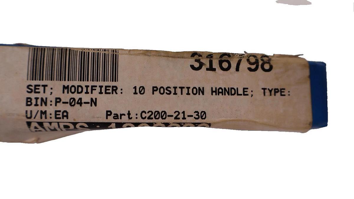 C200-21-30 10-Position Locking Lever Handle for C200 Butterfly Valve (New)