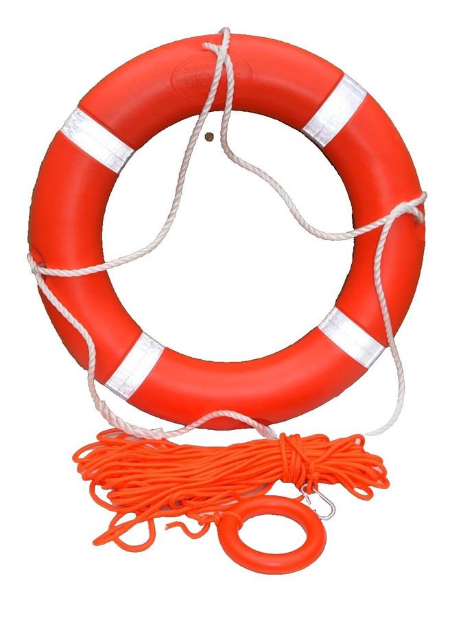 (NEW) LIFE BUOYS 5556 2.5kg 28" Boat Safety Throw Ring, With Rope