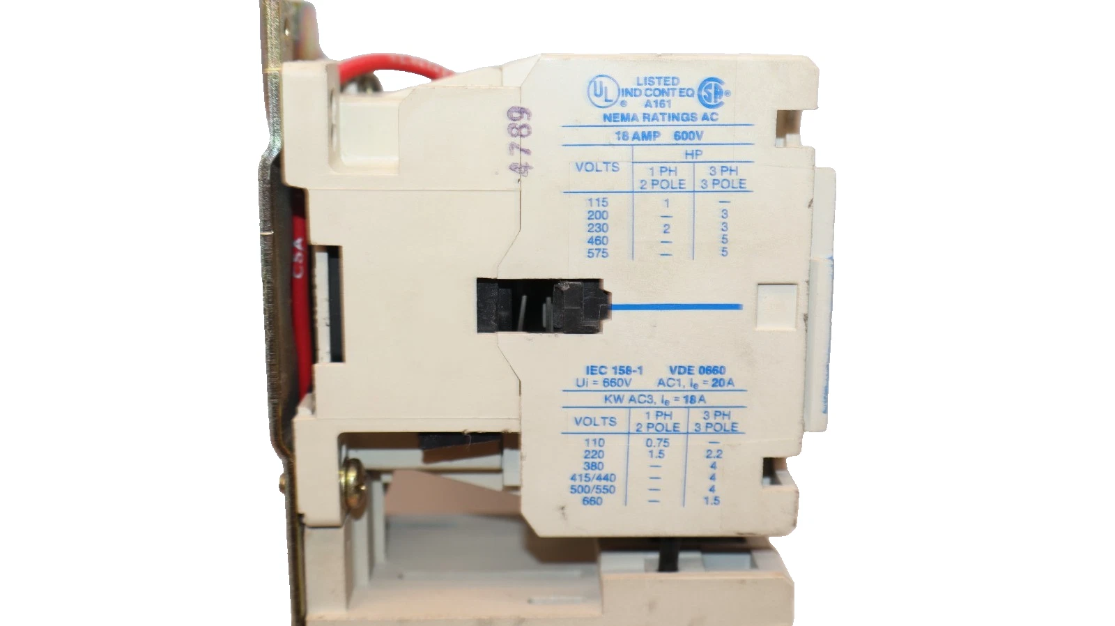 Used Cutler-Hammer Eaton Starter CH AN16BN0 Size Sz 0 600V 18A 18 Amp 120v coil