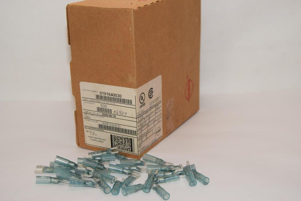 (NEW - Box 500) MOLEX 0191640030 SB-227-10 Spade Perma-Seal Terminal Connector