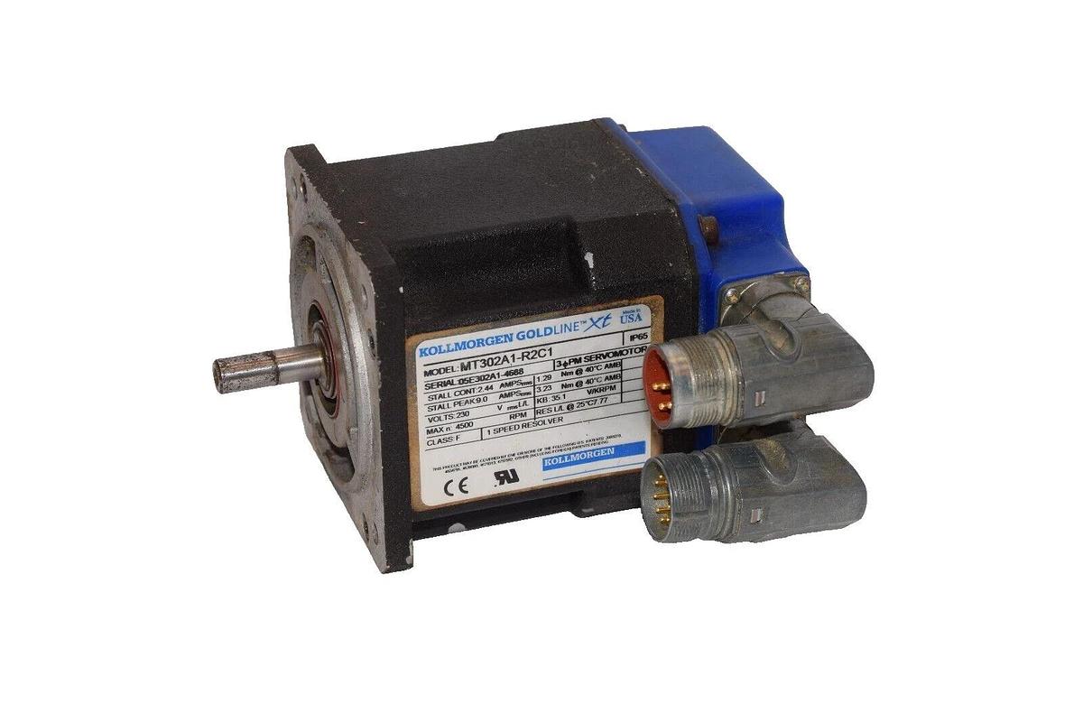 Used KOLLMORGEN MT302A1-R2C1 230V 4500rpm Goldline XT Servo Motor