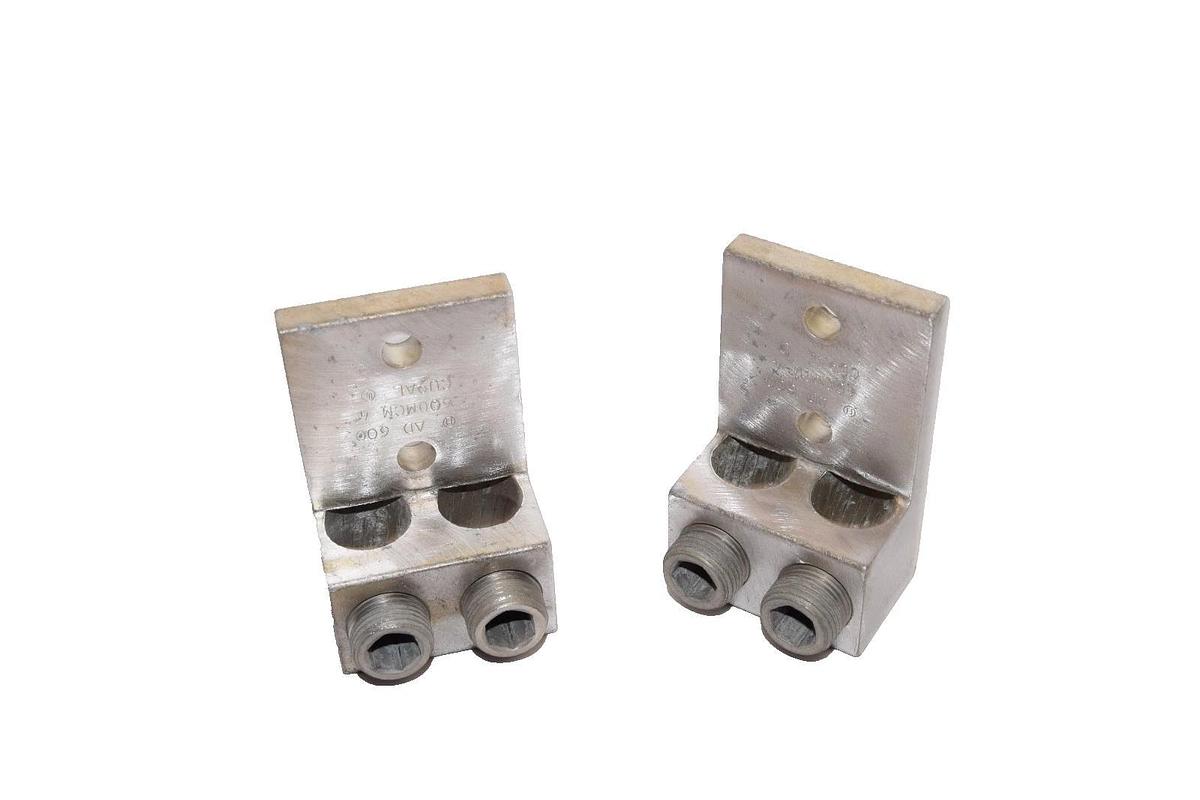 Used ILSCO AD 600 600MCM-4 CU9AL Aluminum Double Mechanical Lugs (Lot of 2)