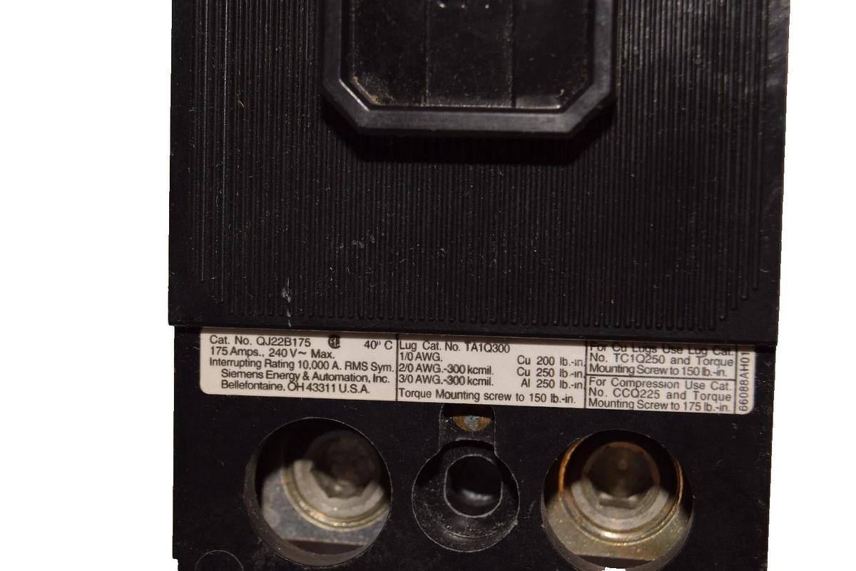 Siemens 175a Circuit Breaker 175 Amp QJ22B175 2P 240V (NEW)