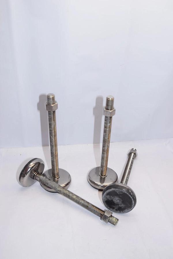 (NEW - Lot 4) 3" x 8" Stainless S/S Adjustable Machine table Feet stud sz 5/8-11