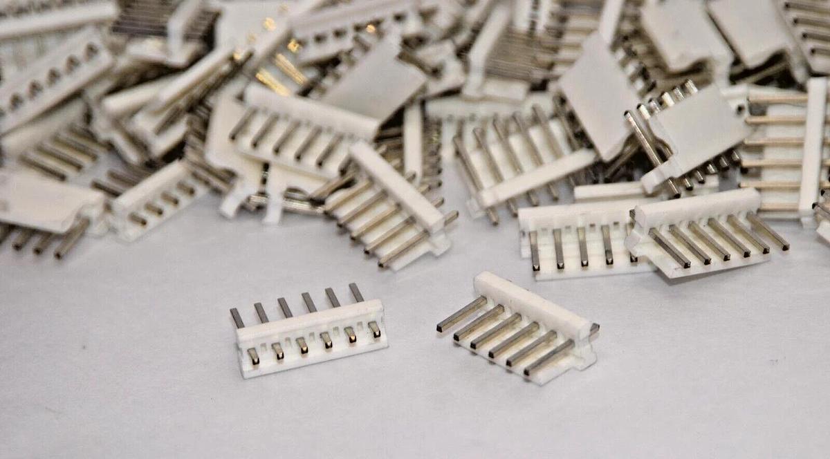 (NEW - 110) Header 1x6 Pin Vertical Straight Connector 3.96mm Single Row 59504