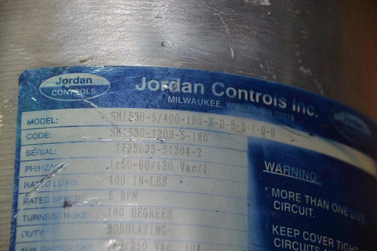 Used JORDAN CONTROLS INC. SM-1530-5/400-180-S-D-B-0-4-0-0  ROTARY ACTUATOR
