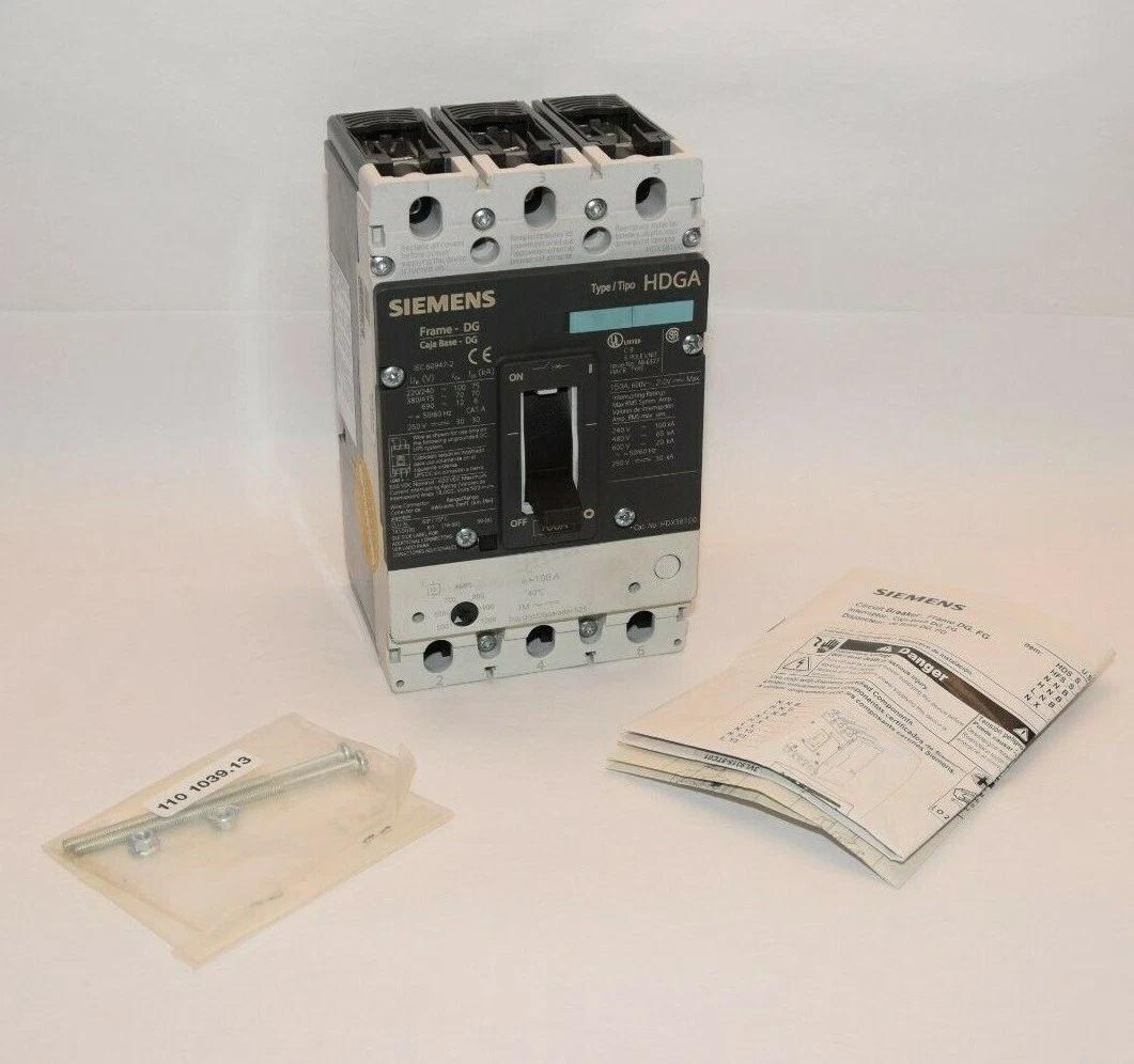 SIEMENS HDX3B100 CIRCUIT BREAKER 600V 100 Amp 3P 100A 100A HDGA (NEW)