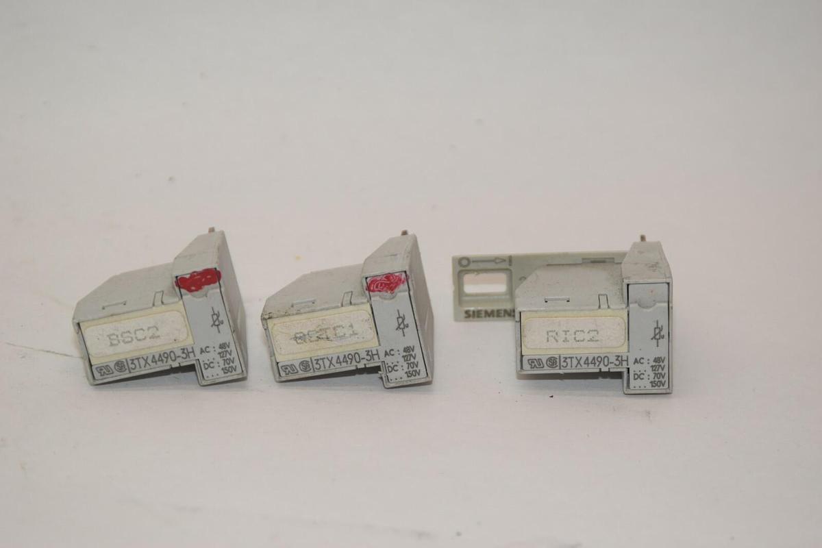 Used (Lot of 3) Siemens 3TX4490-3H  3TX44903H Varistor Surge Suppressor 3TX4490 3H