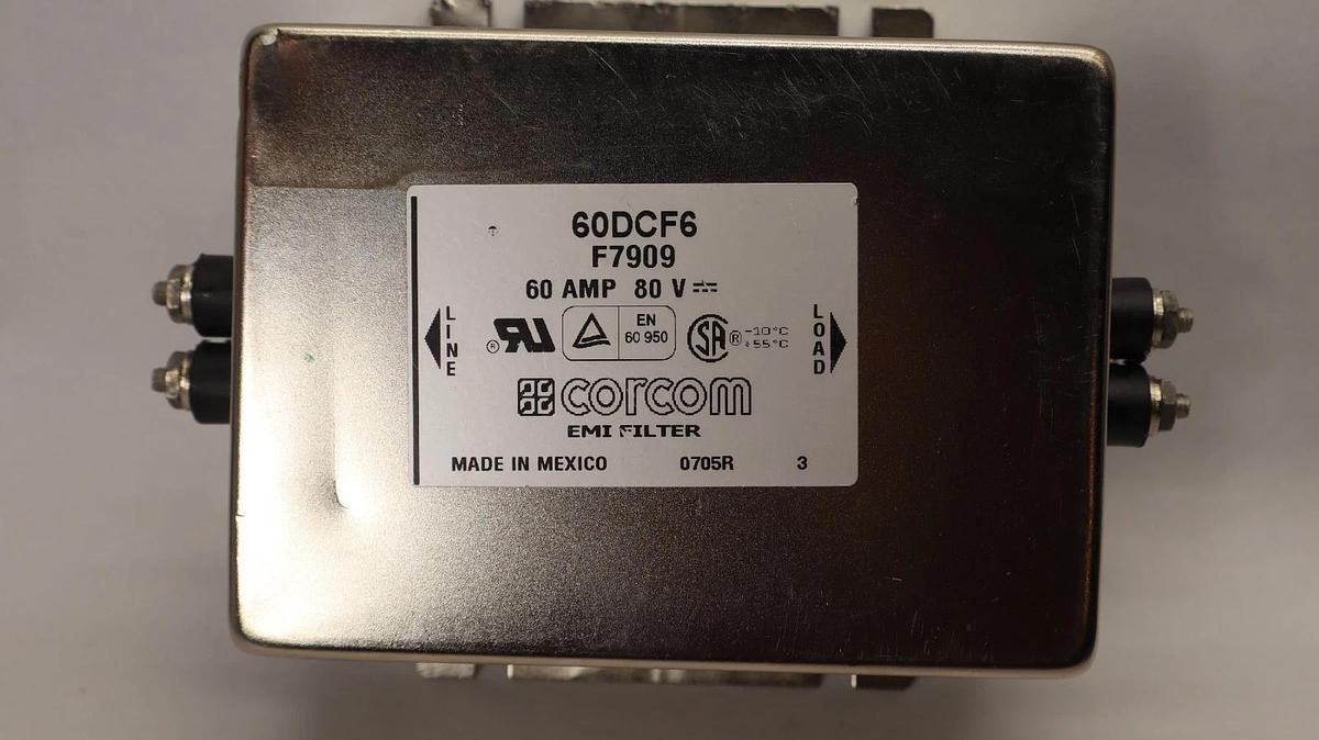Corcom Power Line Filter F7909 60DCF 60 AMP 60A 80V EMI Filter (NOS)