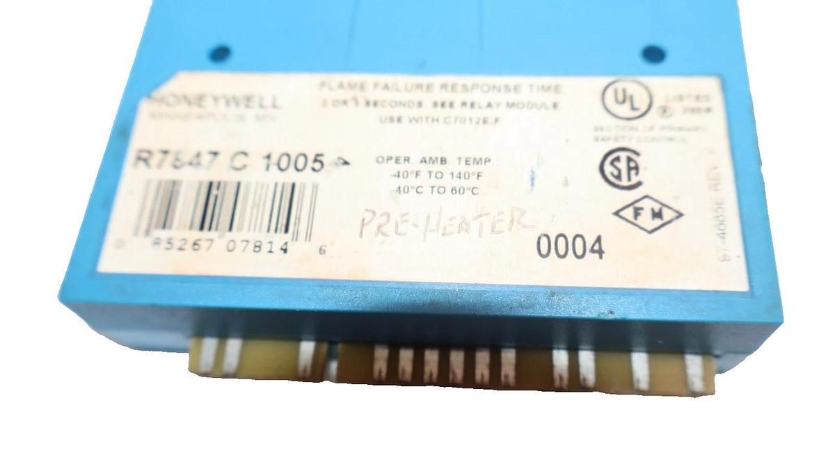 Used Honeywell Dynamic Self-Chk Rectification Flame Amplifier R7847 C 1005 R7847C1005