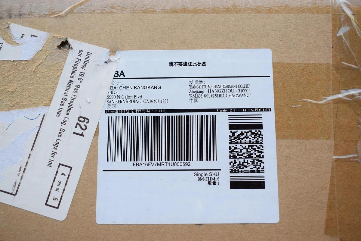 (NEW) UNIFLASY 19.5" DA.00HFM.NNN Gas Fireplace 6 Logs Natural Gas