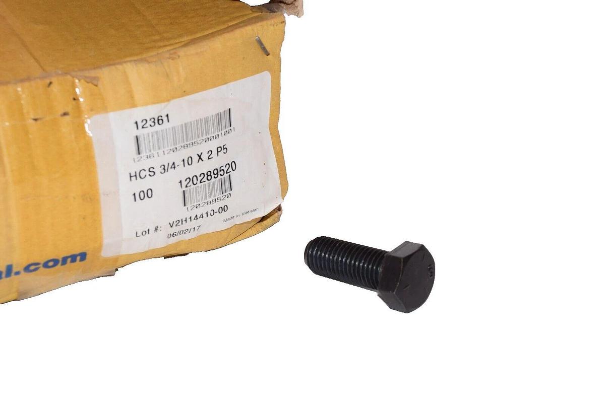 (NEW - Box of 50) FASTENAL HCS 3/4-10 x 2 P5 Grade 5 Hex HD Cap Screw