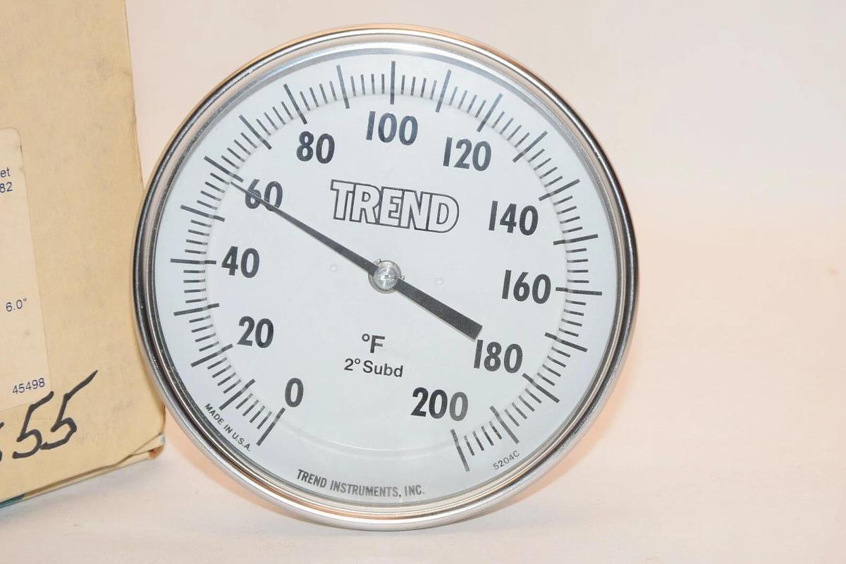 (NEW) TREND INSTRUMENTS INC Model 52 5" Adjustable Angle Bimetal Thermometer