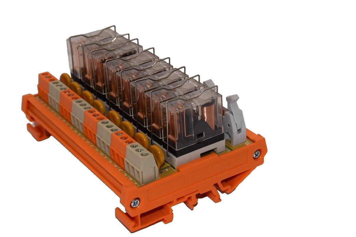 Used REFO RJ-OR08-SP , RJOR08SP 24Vdc 16A 8-Channel Relay Module