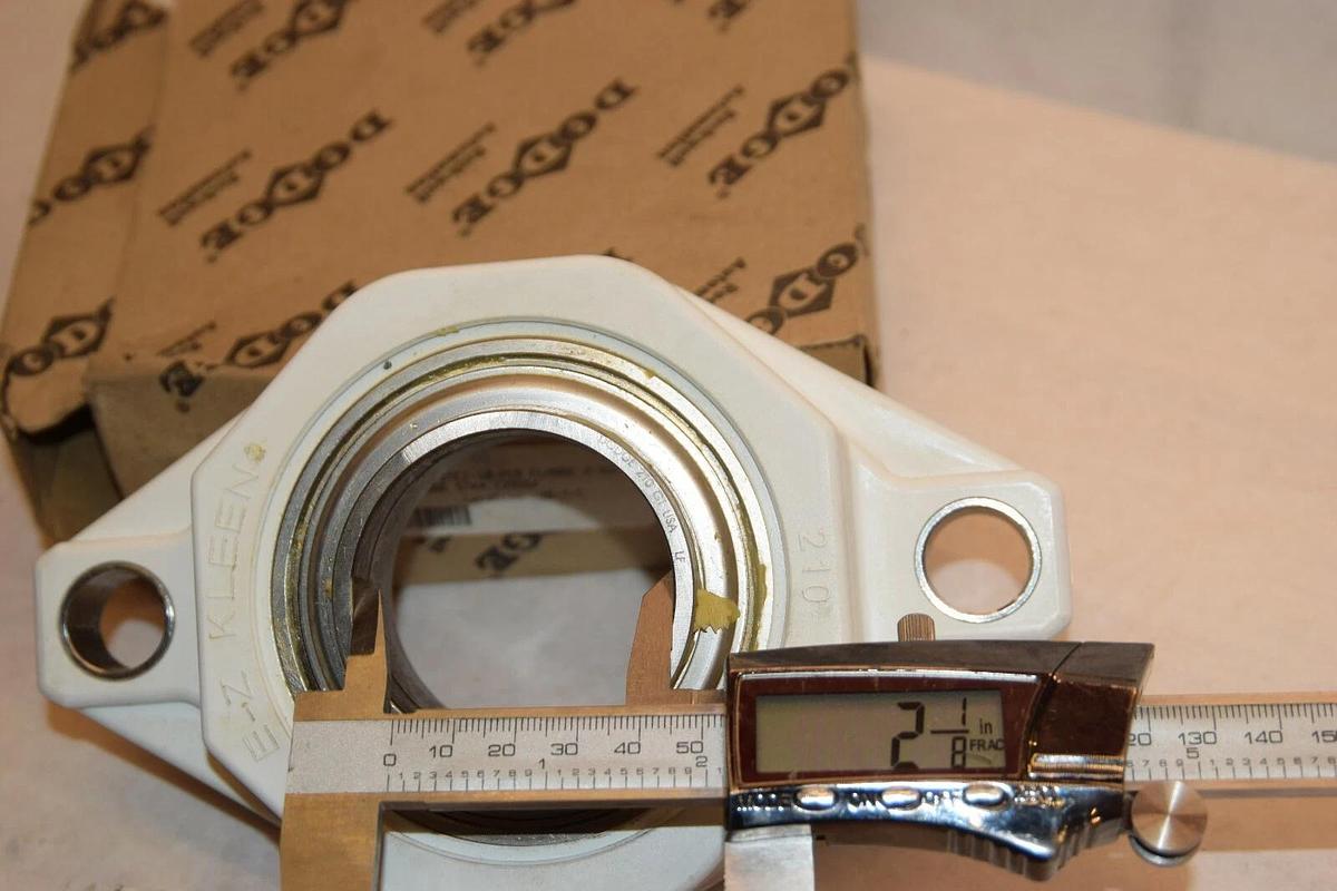 NEW DODGE F2B-GTEZ-10-PCR 20-34-698 2034698 210 1-15/16" 2 BOLT FLANGE BEARING