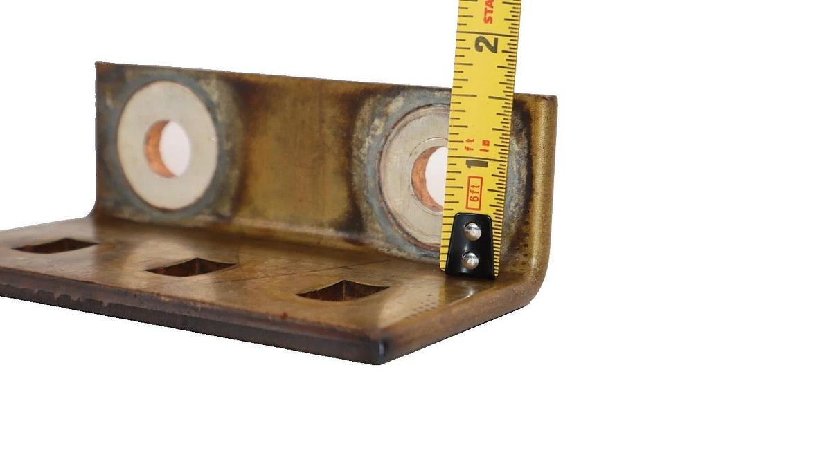 Used 5" x 2-1/2" x 1/4" Copper L Buss Bar Buss Plate