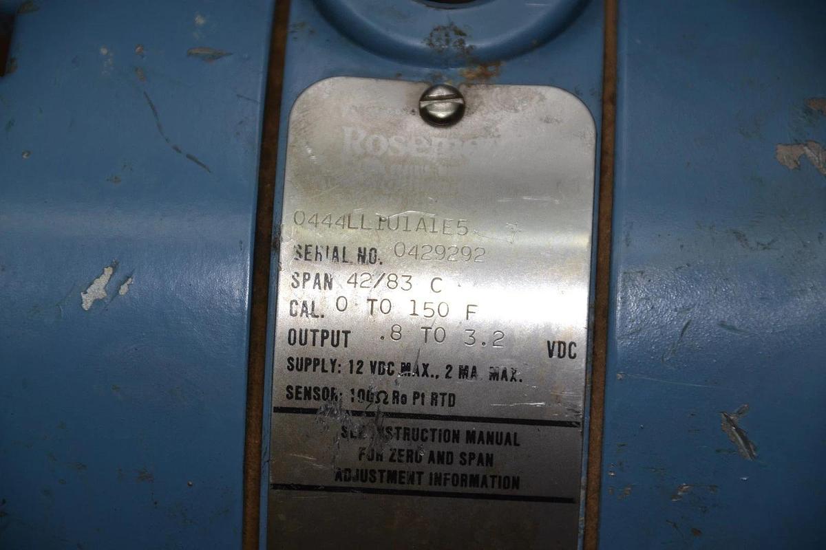 Used ROSEMOUNT 0444LL1U1A1E5 0-150F .8-3.2VDC TRANSMITTER