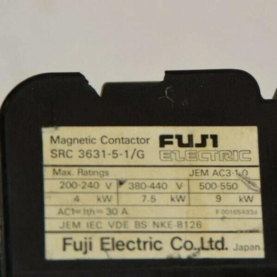 Used FUJI ELECTRIC SRC 3631-5-1/G 363151/G 24V Coil Magnetic Contactor