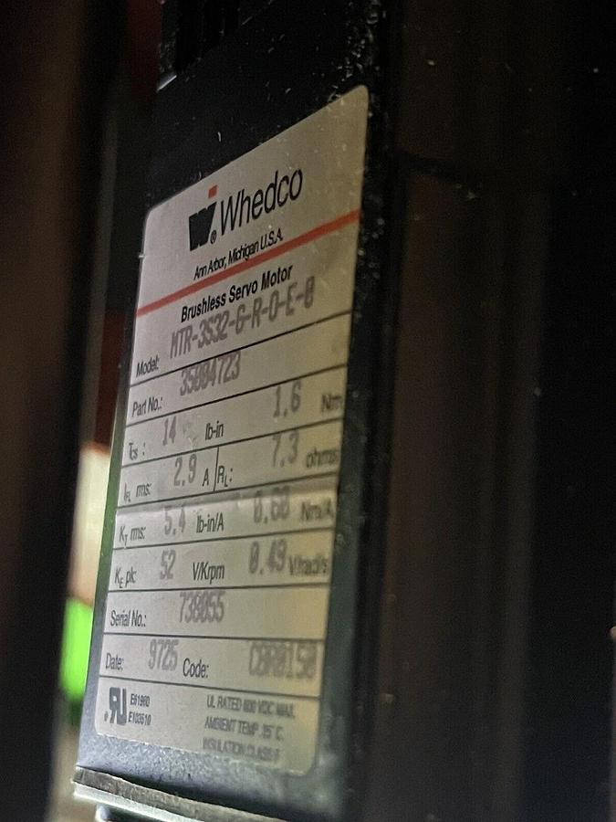 Used Whedco  MTR-3S32-6-R-O-E-0, Industrial Electric Cylinder TX-1004B-6-MS2-FT1-380X