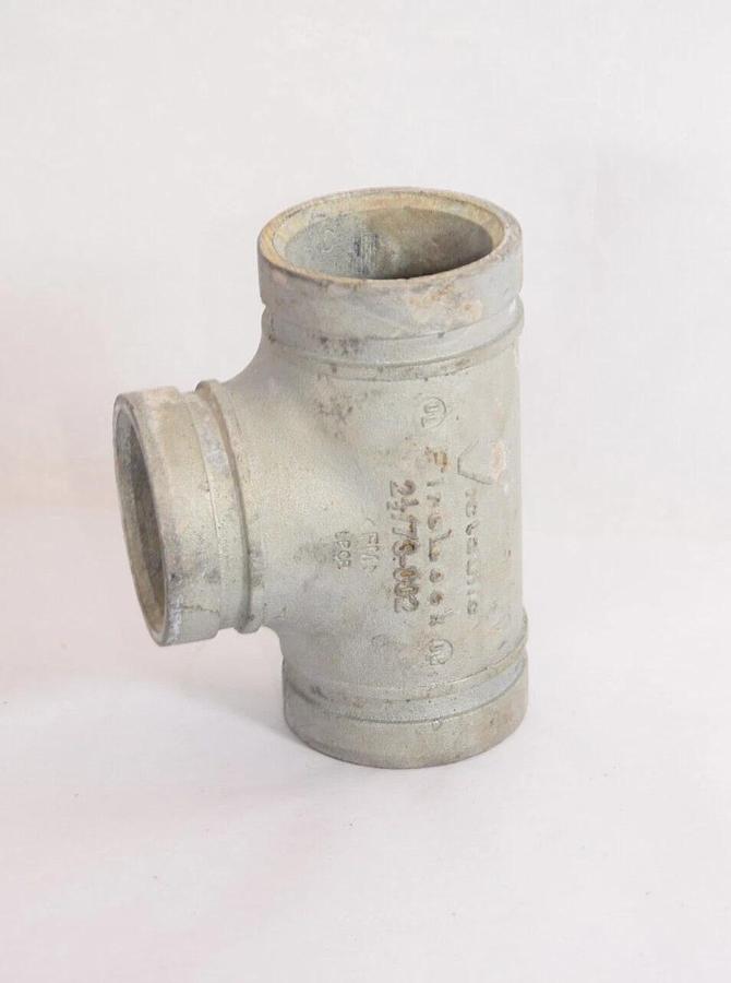 (NEW) VICTAULIC 2 1/2/73-002 C-E=3 IN FireLock Straight Grooved Tee
