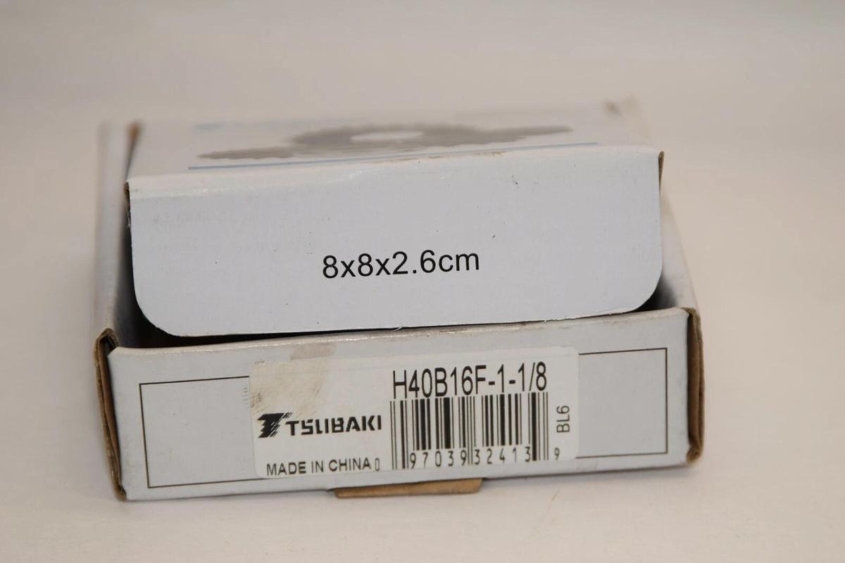 (NEW) TSUBAKI H40B16F-1-1/8 8x8x2.6cm 1-1/8" Bore 16 Teeth Sprocket